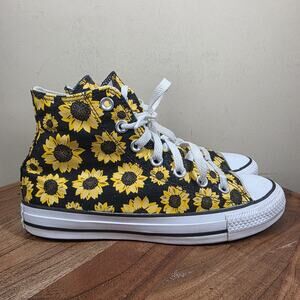 Converse Chuck Taylor All Star Womens Sunflower Print Size 7 Floral Print Shoes